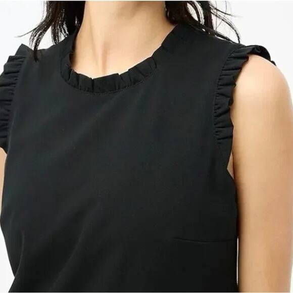J. CREW Ruffleneck Sleeveless Suit Dress Black Sz 20 {L6} - Picture 3 of 8